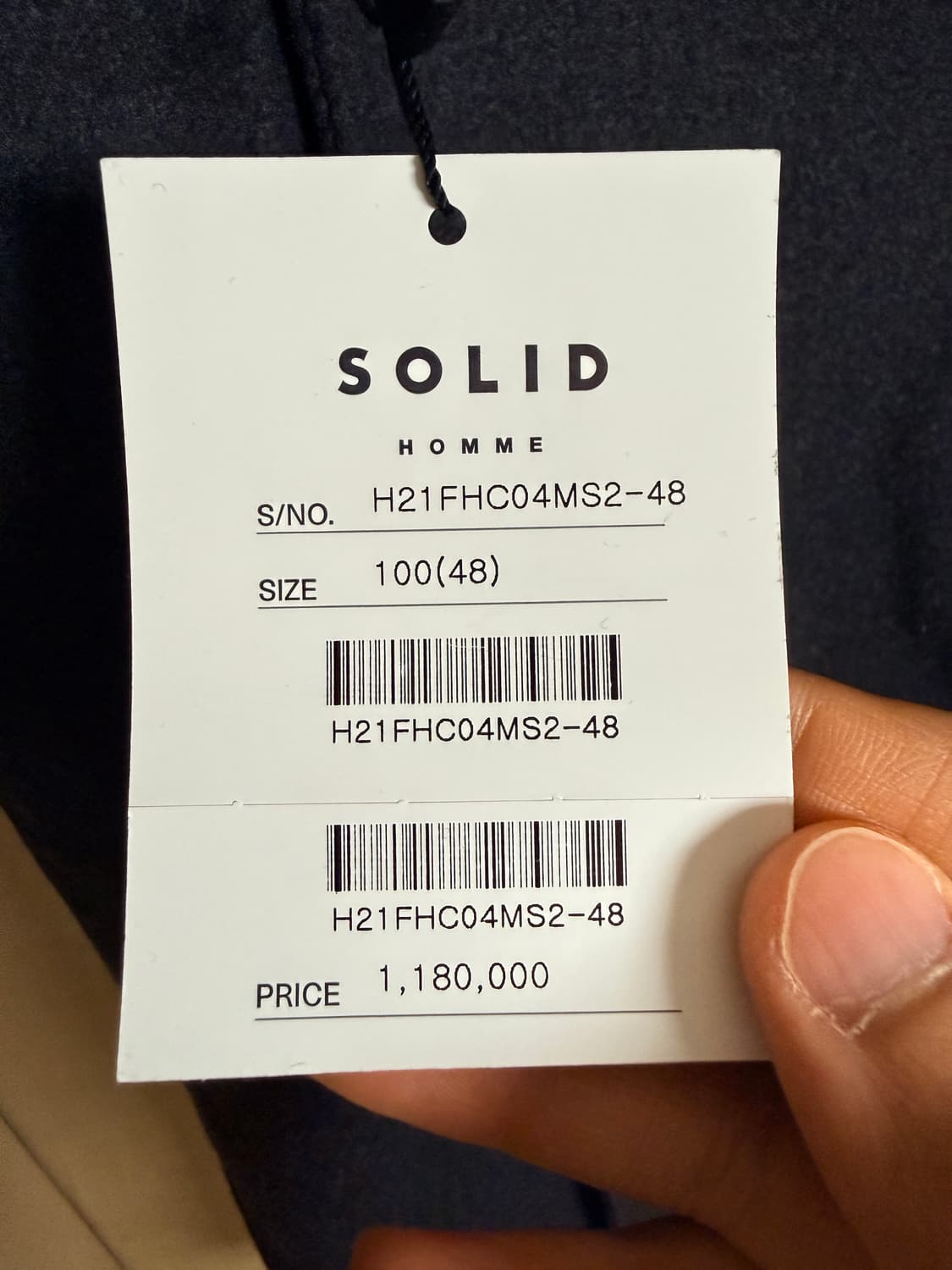 솔리드옴므 21fw 핸드메이드 로브코트 차콜 48 상품이미지6