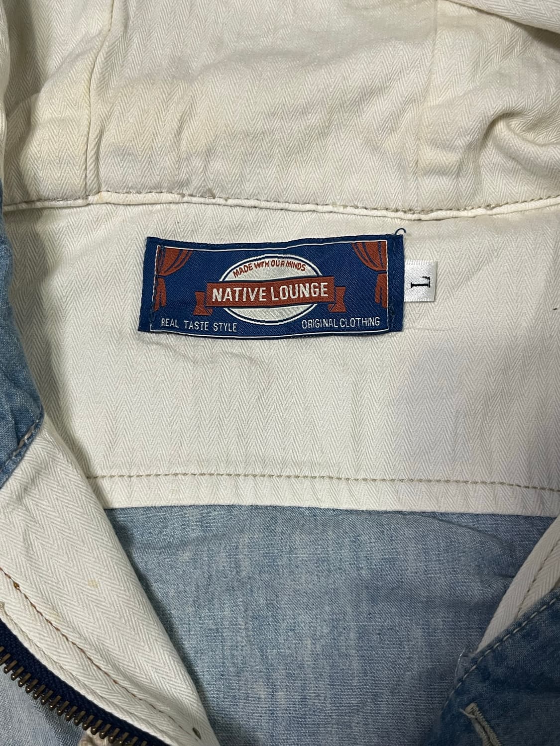 Native lounge 연청 워싱 후드 셔츠 상품이미지8