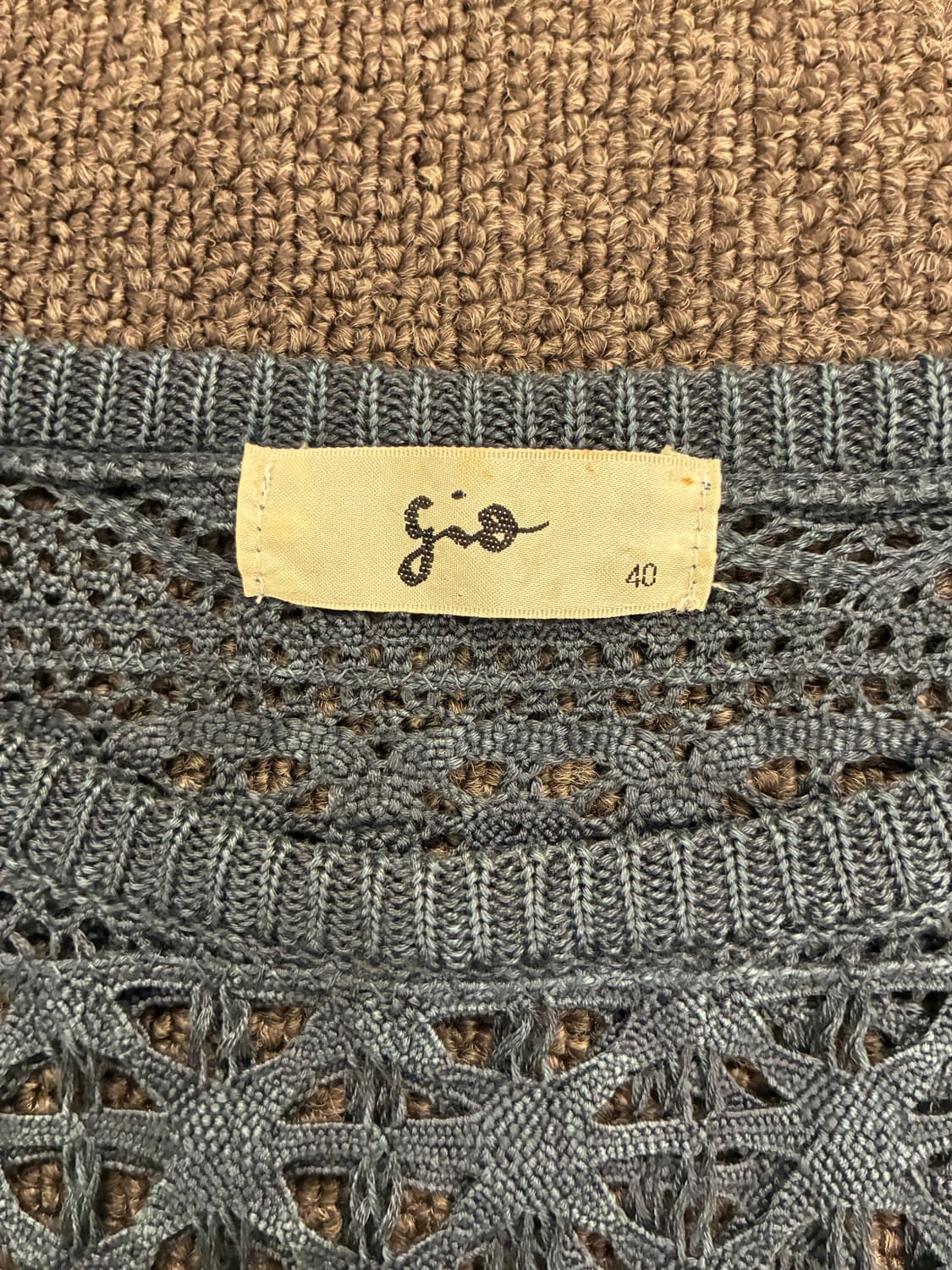 40)Japanese vintage 여성 펀칭 디자인 니트 상품이미지4