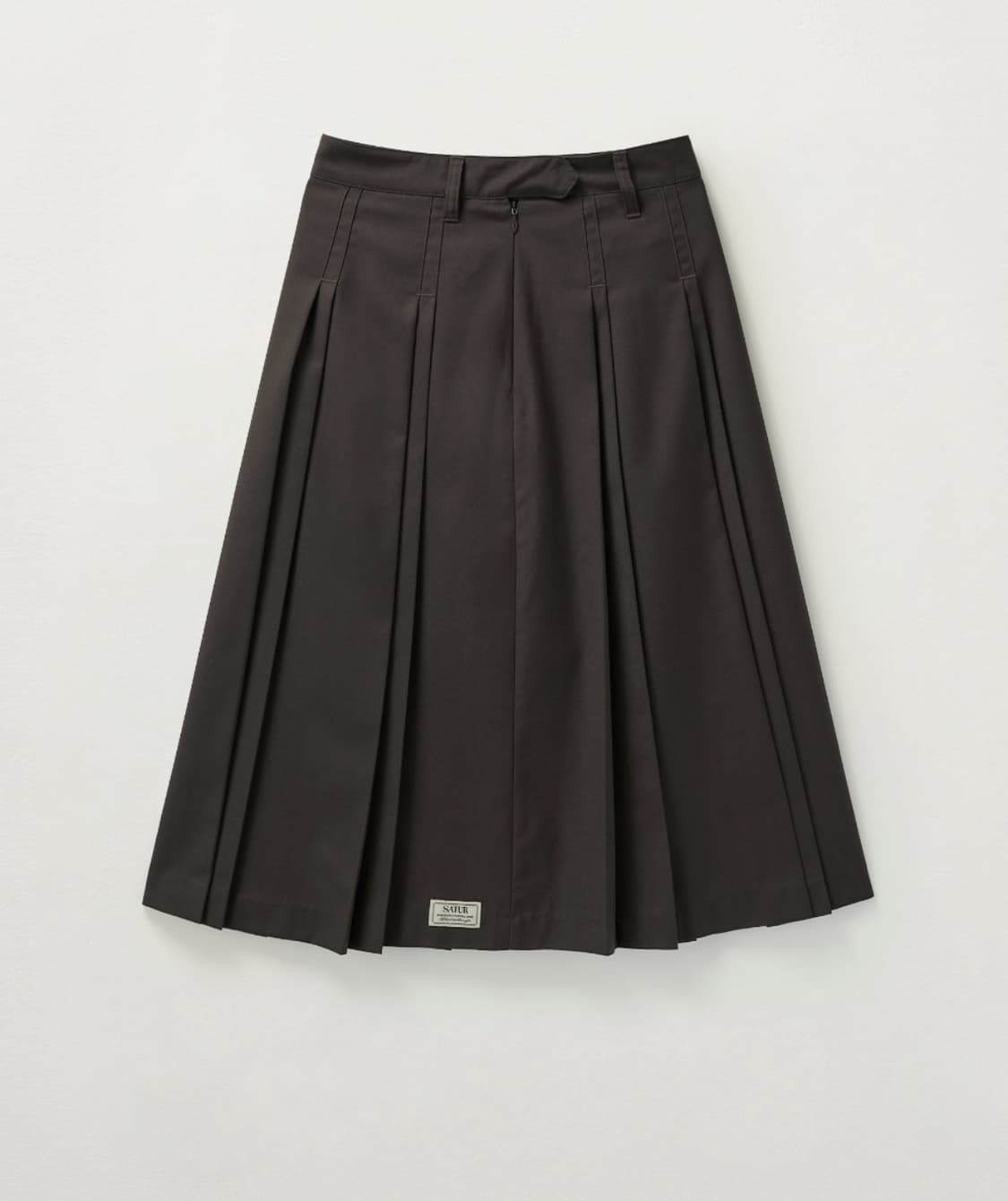 Satur Wool Pleats Skirt - Brown 상품이미지1