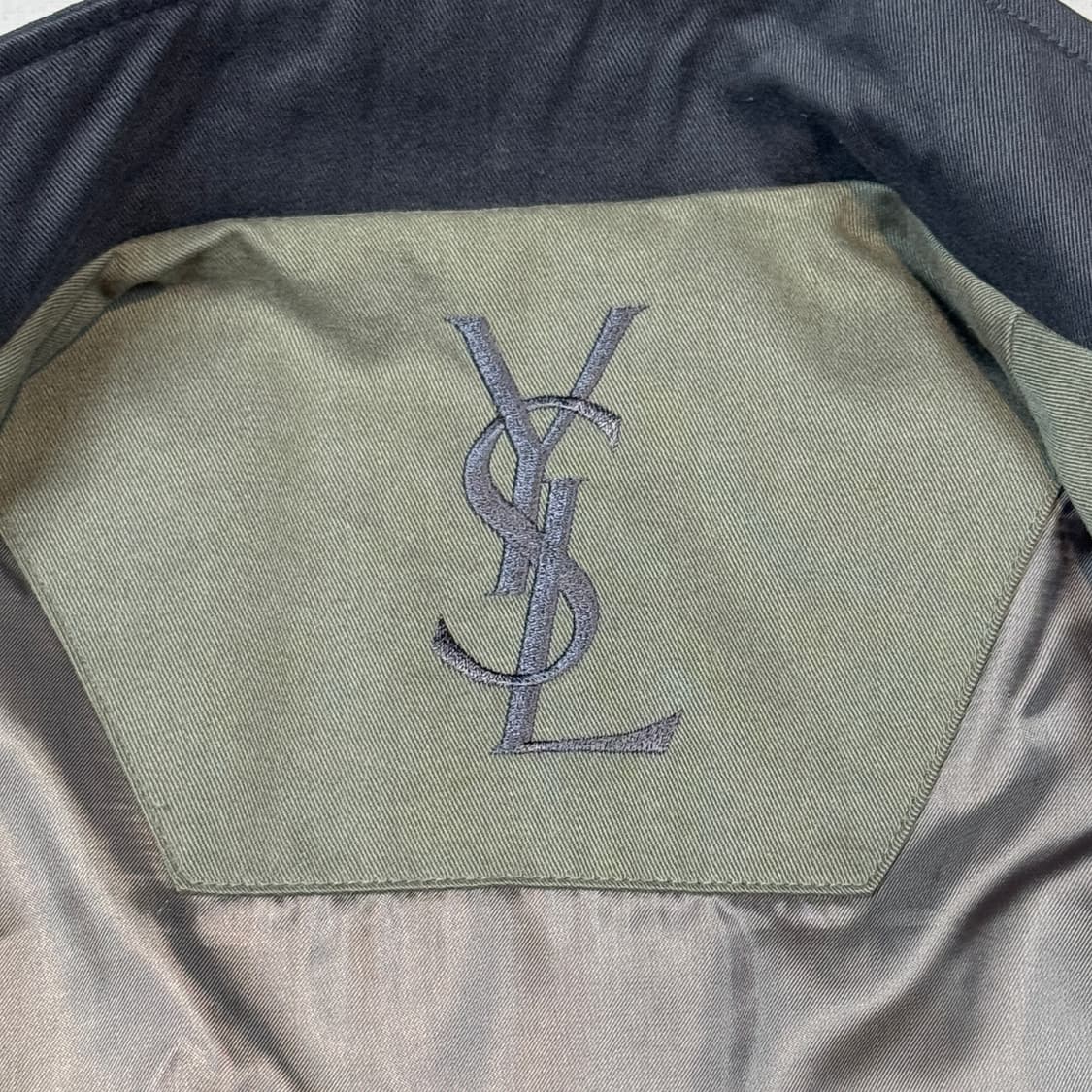 L) YSL 입생로랑 올리브 그린 해링턴 자켓 상품이미지7