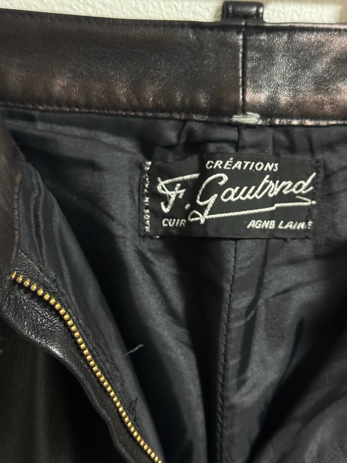 프랑스 빈티지 가죽 바지 상품이미지3