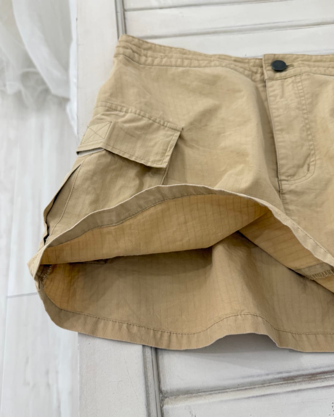 Y2k beige cargo mini skirt 상품이미지9