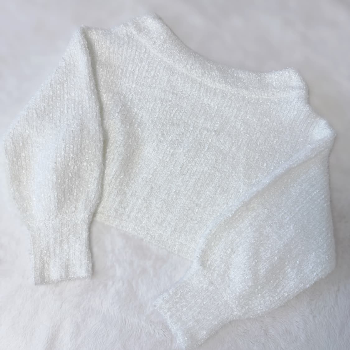 RIENDA 히메갸루 오네갸루 달천깔 바닐라 크롭 니트 ≽^•⩊•^≼ 상품이미지4