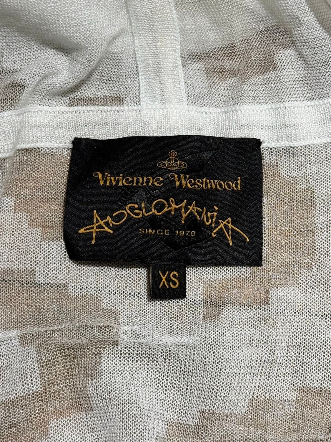 비비안 웨스트우드 앵글로매니아 화이트 쉬어 후디 가디건 상품이미지7