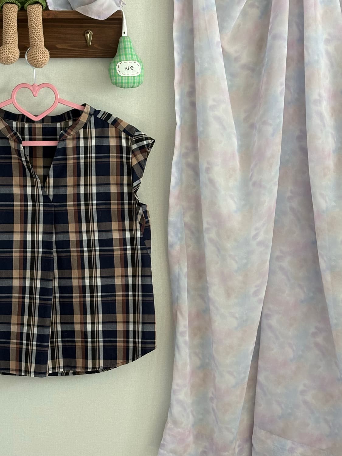 체크 블라우스 상품이미지2