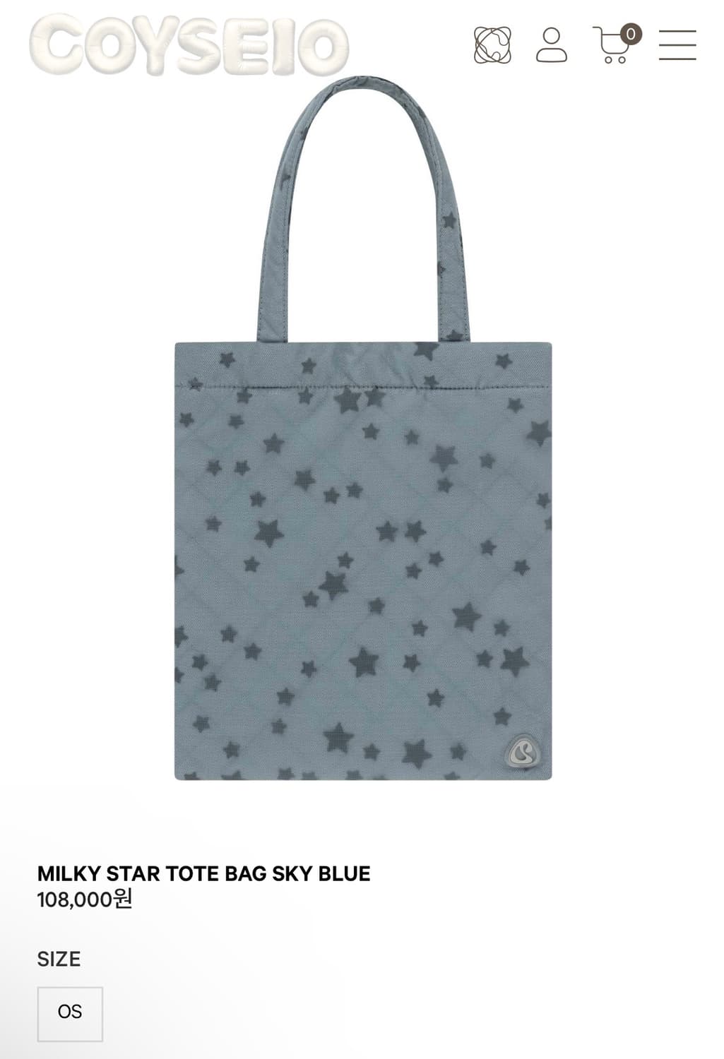 코이세이오 MILKY STAR TOTE BAG 상품이미지1