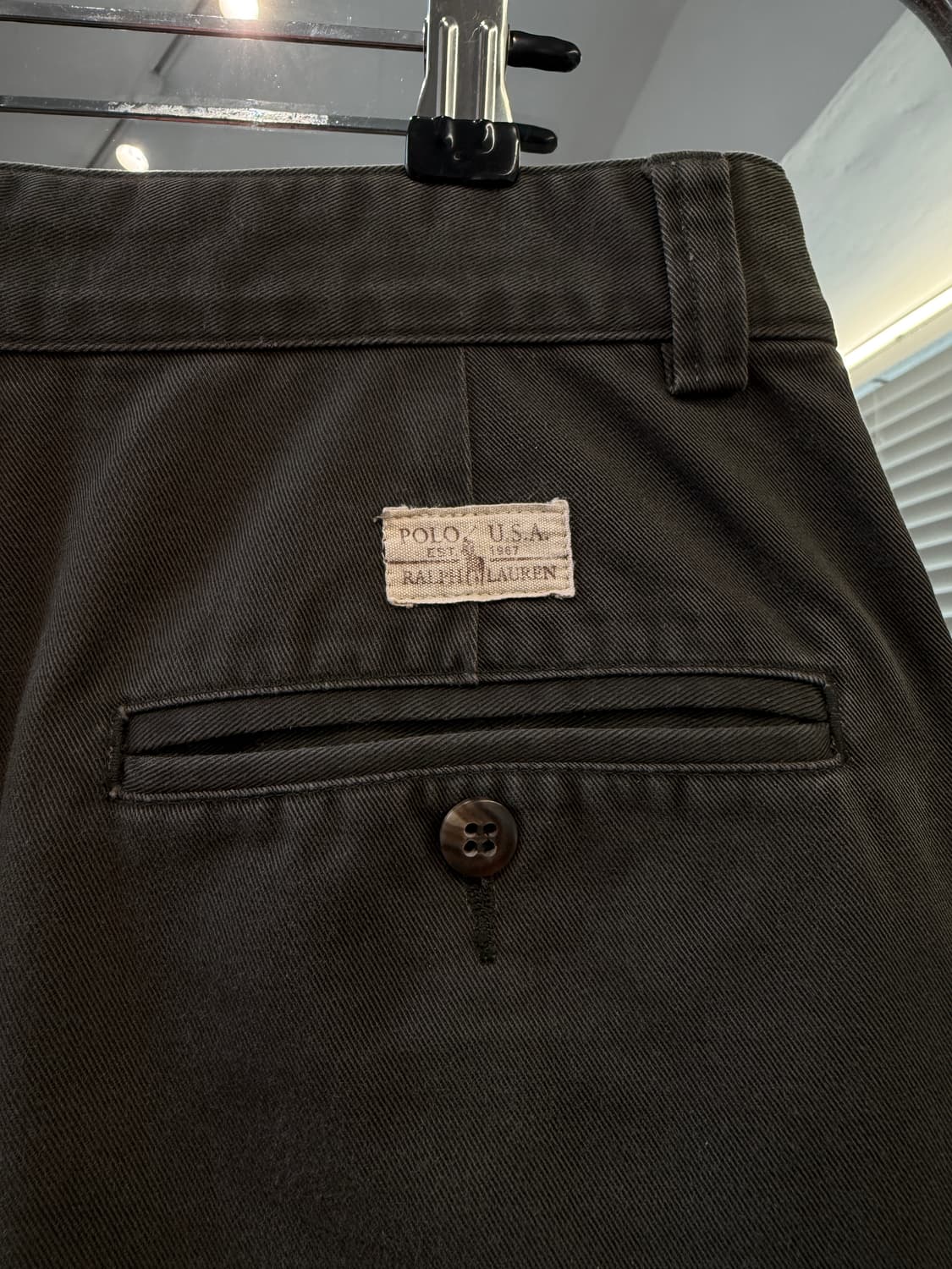 90s Ralph Lauren 워시드 그린치노 팬츠 상품이미지5