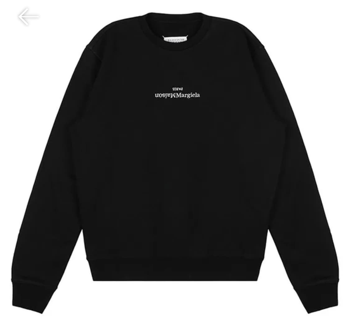 메종 마르지엘라 블랙 맨투맨 티셔츠 100 상품이미지1