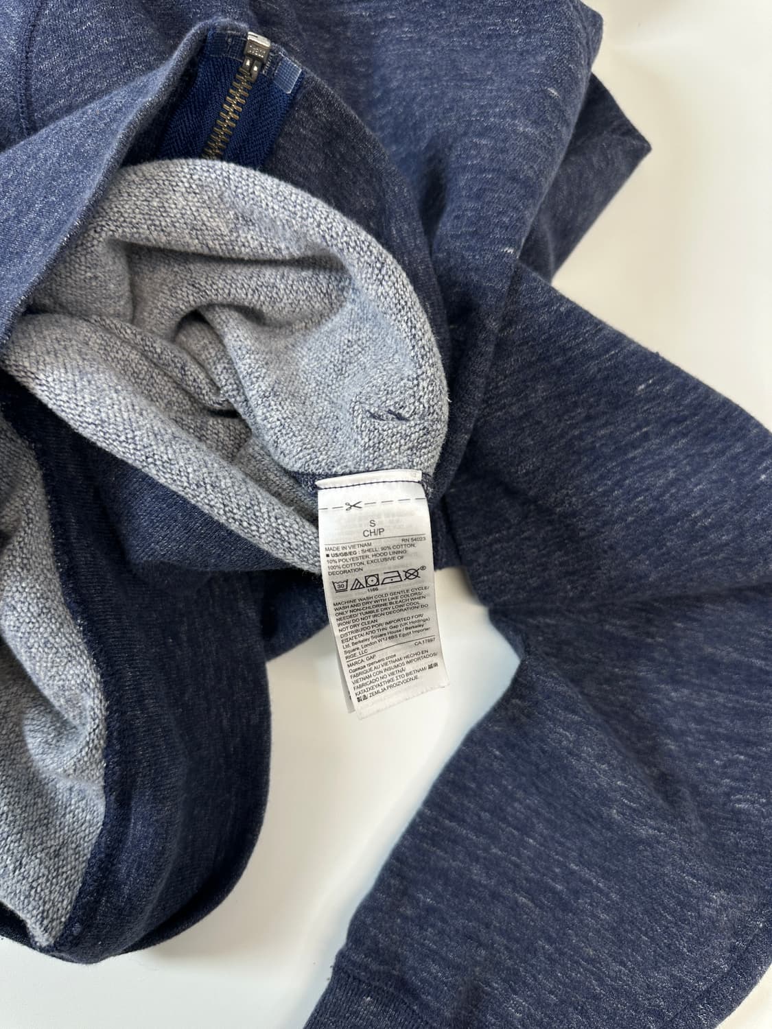 갭 네이비 핑크 후드집업(s 기모) 상품이미지5