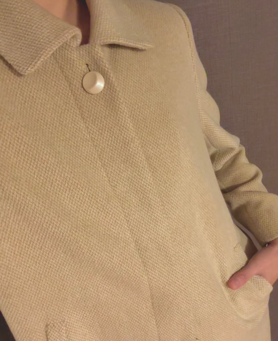 LABELDA(라벨다)클래식한 베이지 컬러 울 코트 Japan 상품이미지5