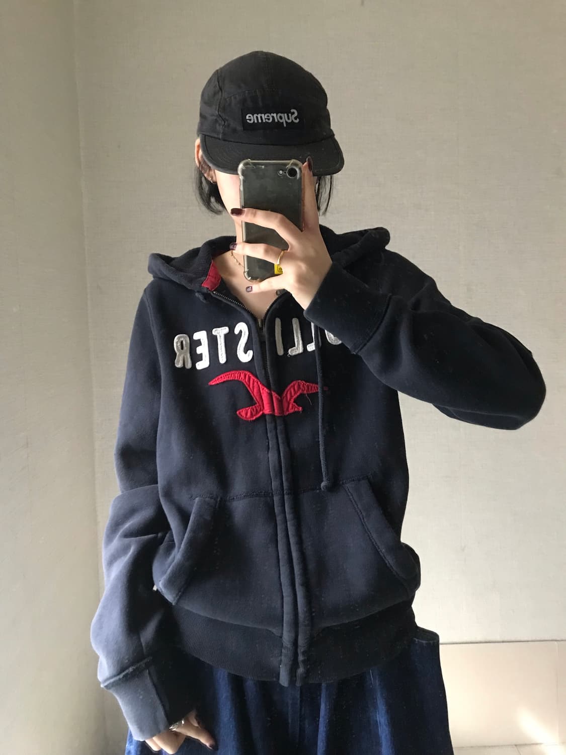 홀리스터 딥네이비 후드집업 상품이미지2