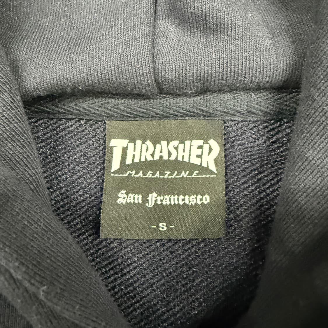 (S)트레셔 Thrasher 플레임 로고 후드티셔츠(네이비) 상품이미지2