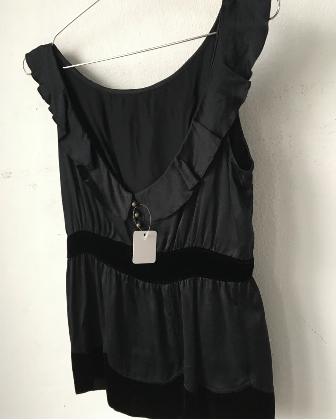 Velvet line button point frill glossy sl 상품이미지5