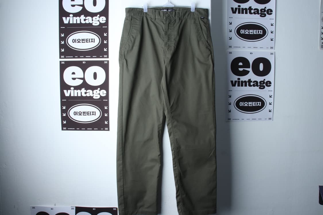 (L-XL) 반스 면바지 팬츠 치노 카키 아메카지-P10058 상품이미지2