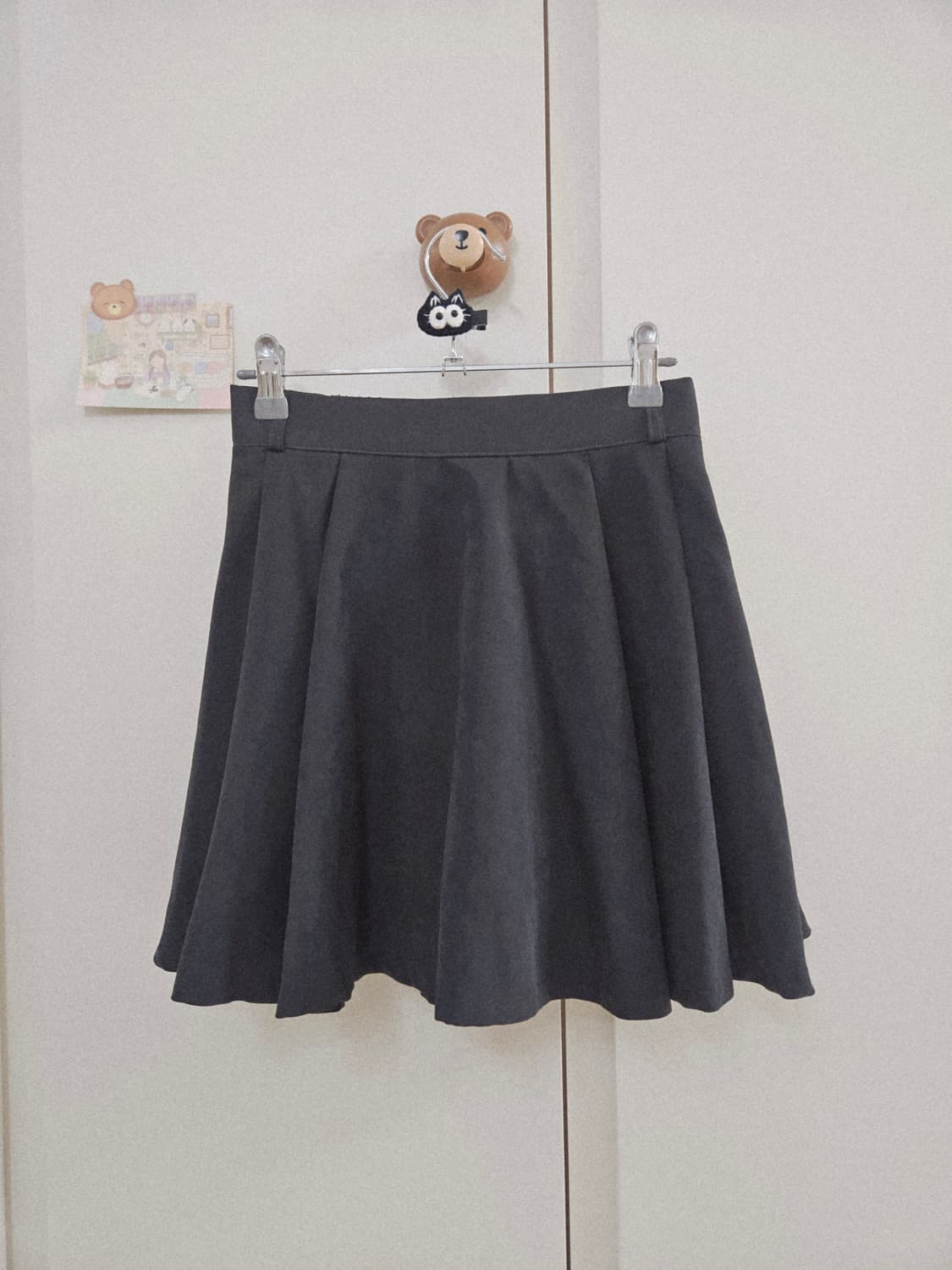 [새상품] 스웨이드 차콜 스커트 (옷장정리) 상품이미지2