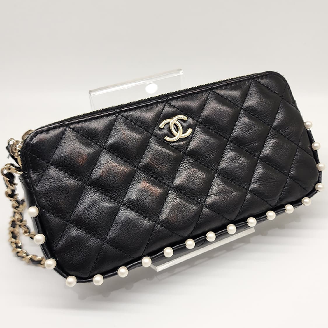 샤넬 AP1049 진주 체인 월렛 숄더백 블랙 #29 상품이미지6