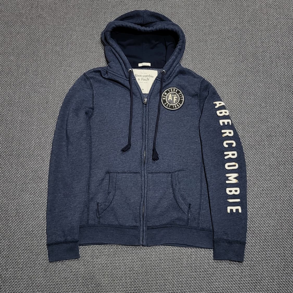 아베크롬비 팔 레터링 패치 기모 후드집업 (M오버) 상품이미지1