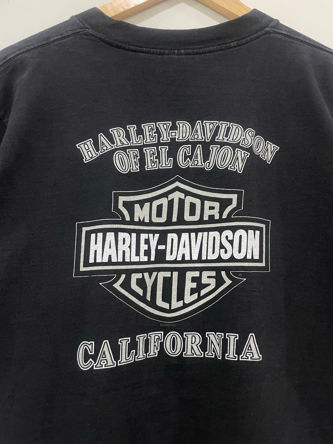 00s Harley Davidson 할리데이비슨 실버 빅로고 반팔 티셔츠 상품이미지8