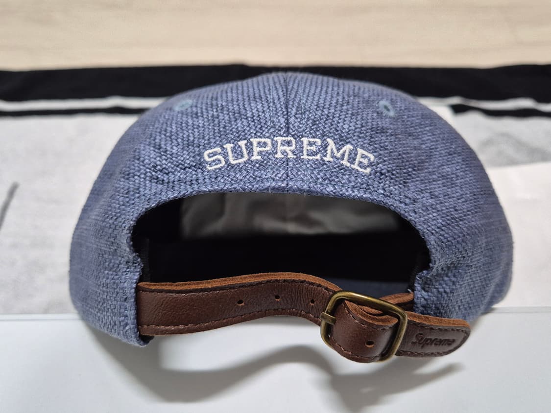 (os) 슈프림 라피아 S로고 캡 6패널 모자 네이비 Supreme 상품이미지6