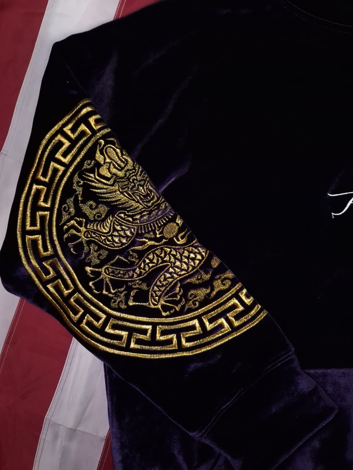 새제품 오리지날 아시하 곤룡포 벨벳 후드티 상품이미지5