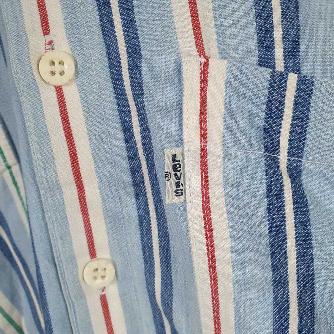 빈티지 한주 리바이스 스트라이프 셔츠 상품이미지4