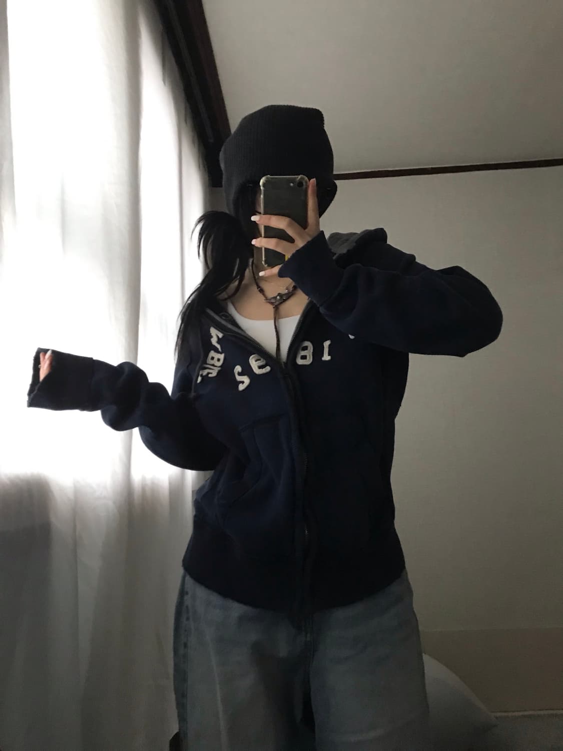 아베크롬비 네이비 후드집업 상품이미지3