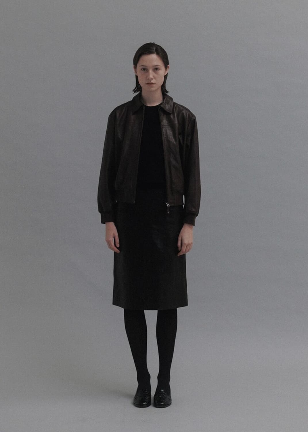 낫띵리튼 레더자켓 Martino leather blouson (Dark 상품이미지4