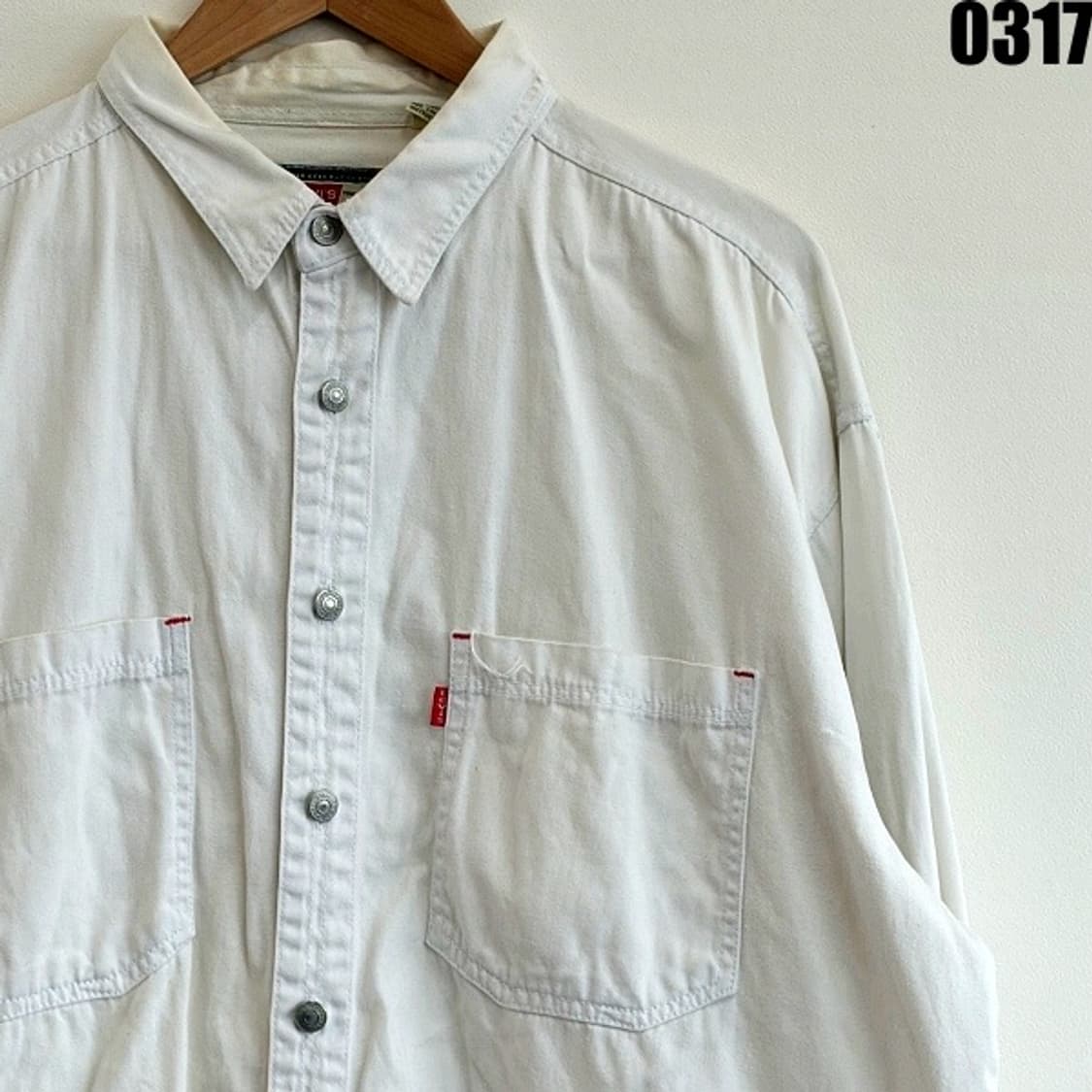 리바이스(Levi’s) 화이트 코튼 셔츠 XL 0317  상품이미지2
