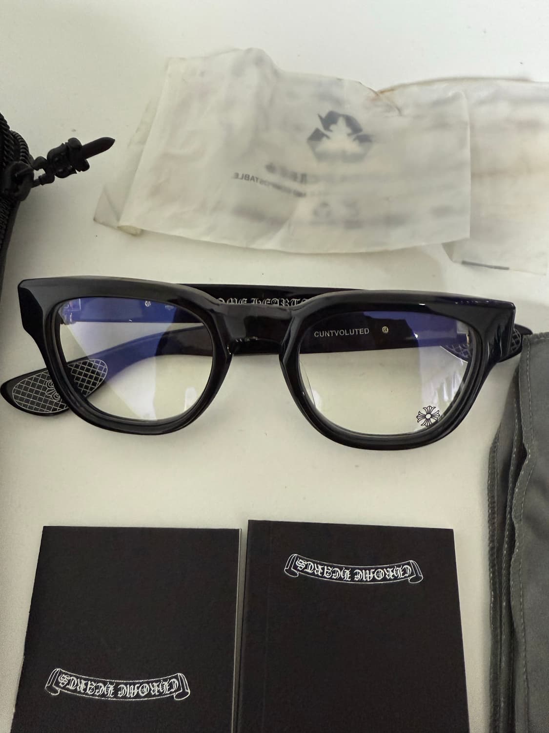 크롬하츠 컨볼루티드 안경 블랙 상품이미지2