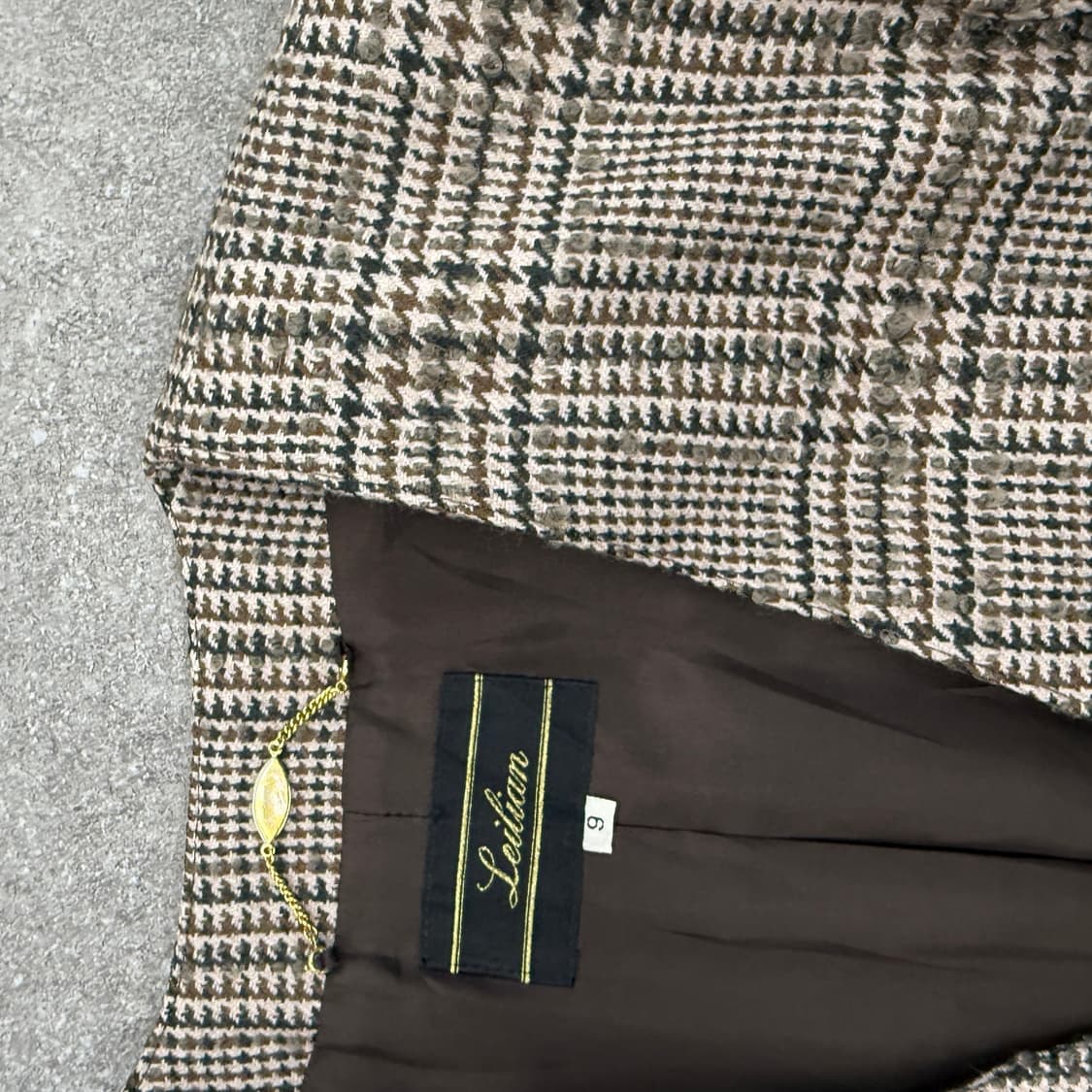 Leilian 체크 더블 자켓 백화점 클래식 정장 상품이미지10