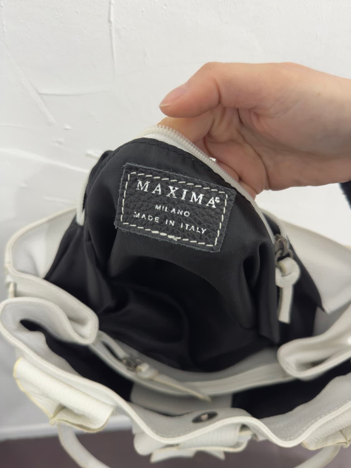 maxima white leather bag 상품이미지7