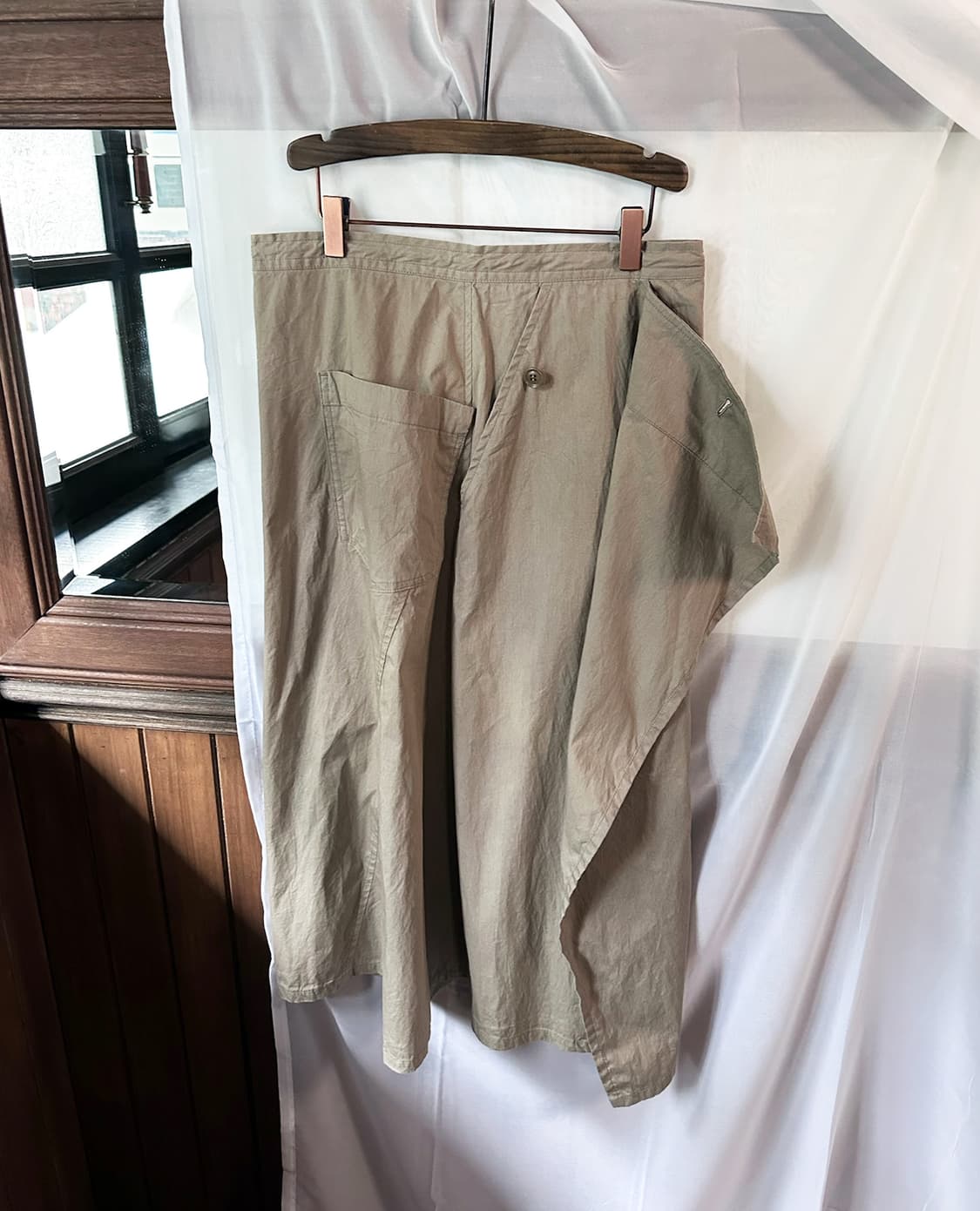 Y'S cotton wrap maxi skirt 상품이미지9