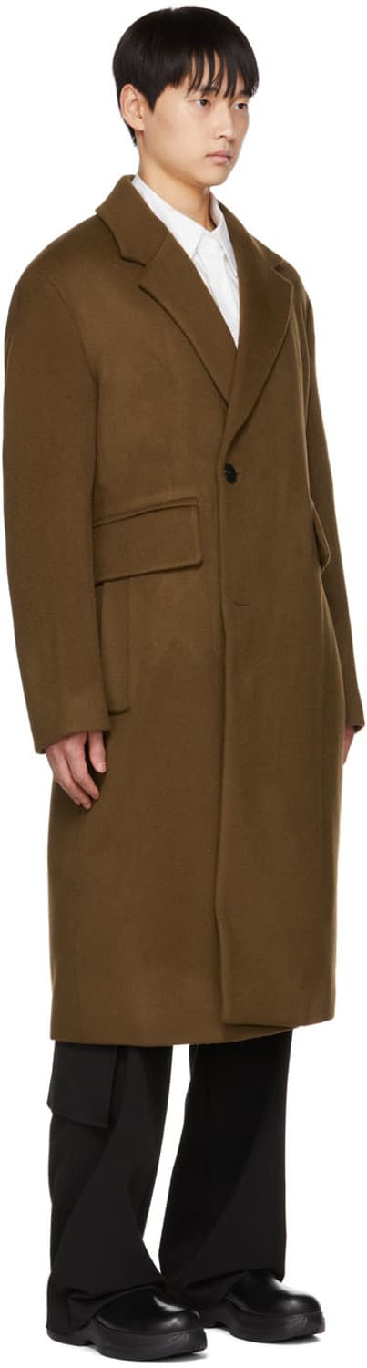 우영미 브라운 알파카 로브 코트 48사이즈 상품이미지8