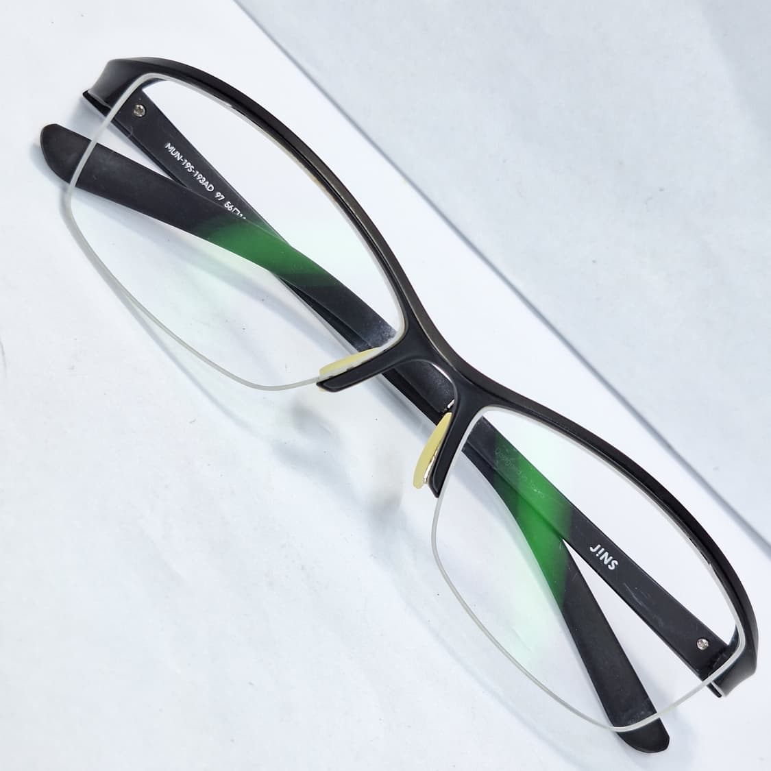 JINS 진스 MUN-195-193AD 에어프레임 슬림 엣지 반무테 안경 상품이미지1