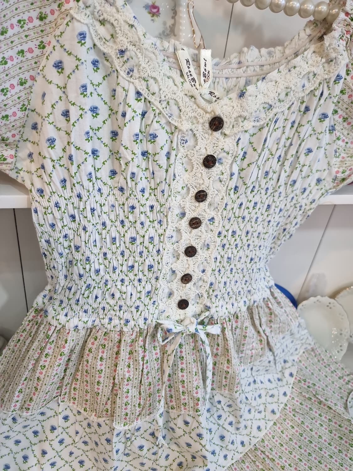 빈티지 플라워 퍼프 캉캉 원피스 상품이미지6