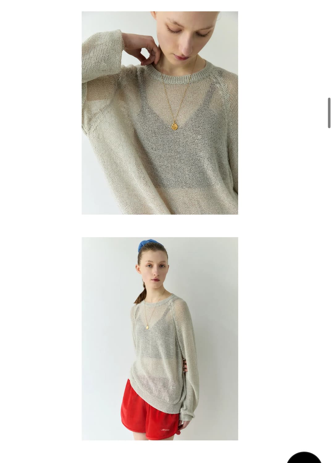 시엔느 Mallorca knit 실버색상 상품이미지2