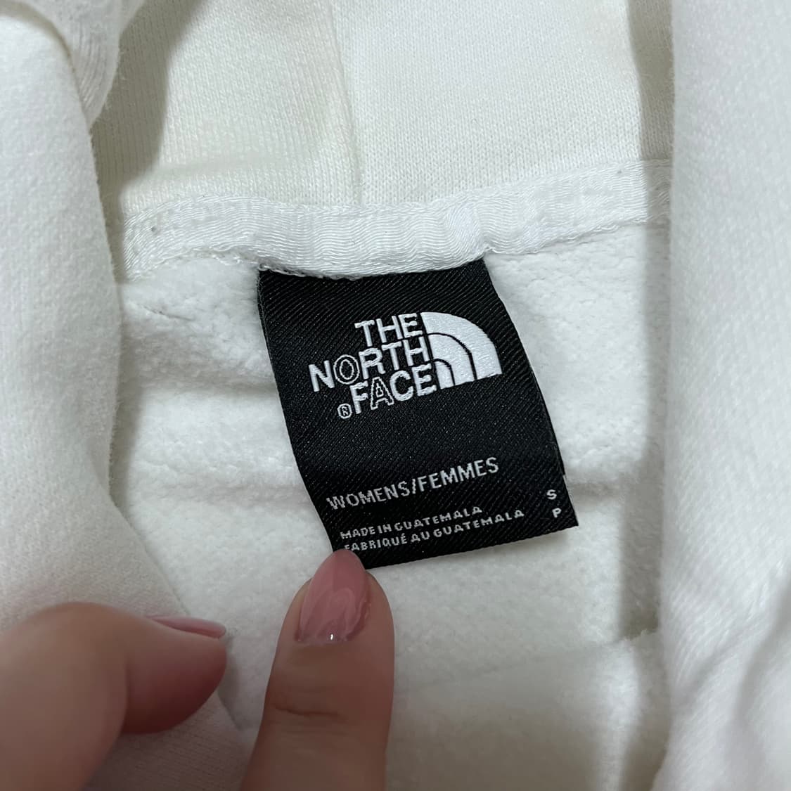 [정품] 노스페이스 화이트 미니로고 기모 후드티 [ S ] 상품이미지4