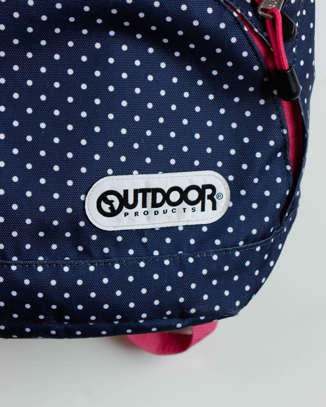 [OUTDOOR] 네이비 핑크 도트 라운드 백팩 상품이미지3