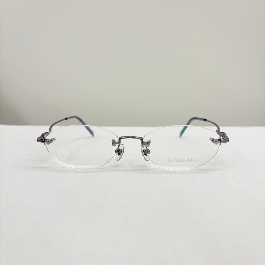 GALLAN 겔랑 퍼플 오벌 빈티지 무테 상품이미지1
