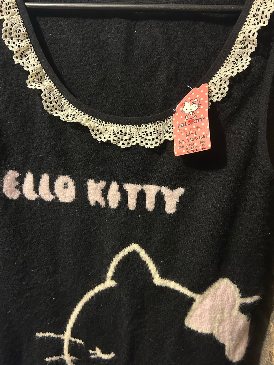 *rare* JPN 2000s 고전 헬로키티 니트 슬리브리스 상품이미지2