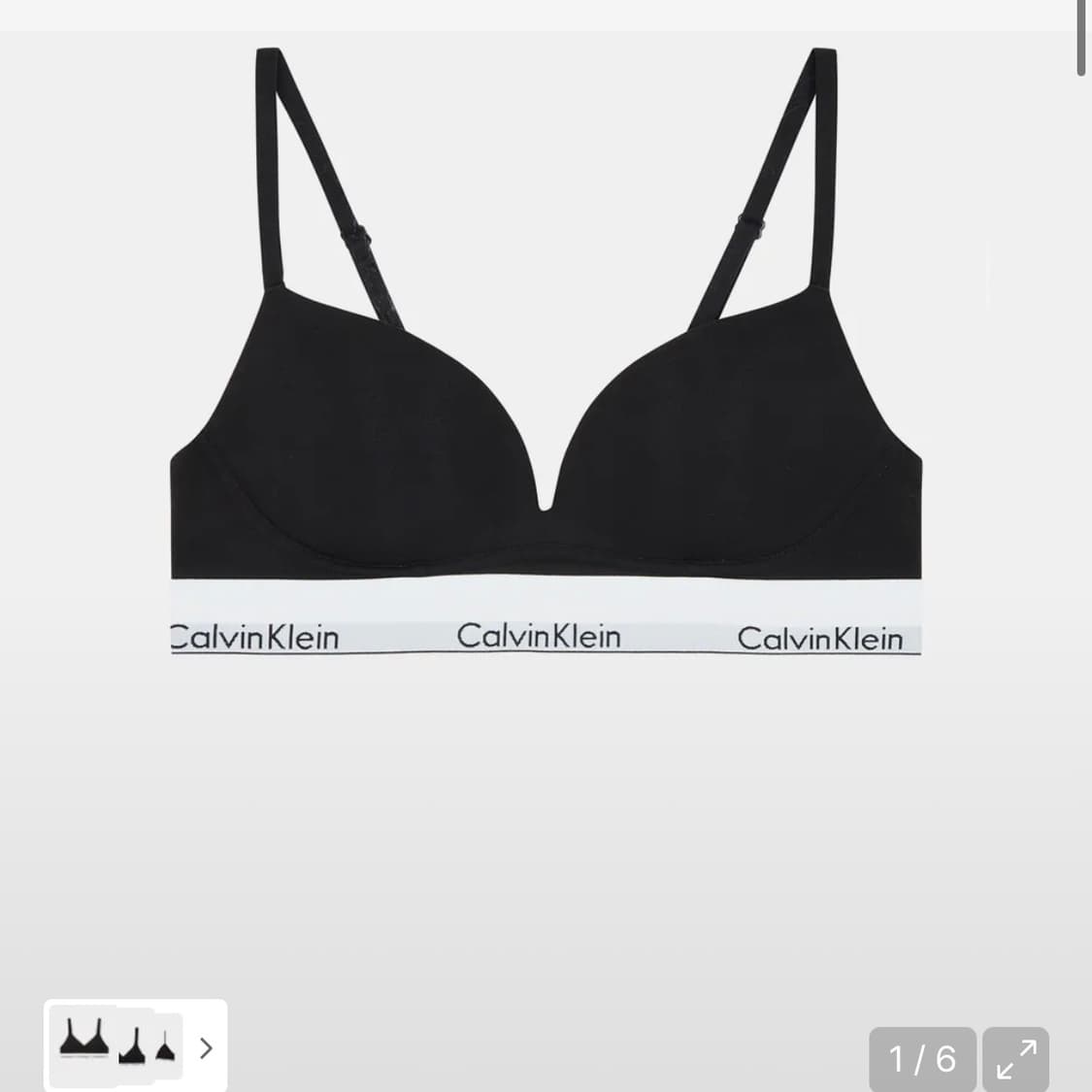 캘빈클라인 AF 푸쉬업 브라 블랙 상품이미지1