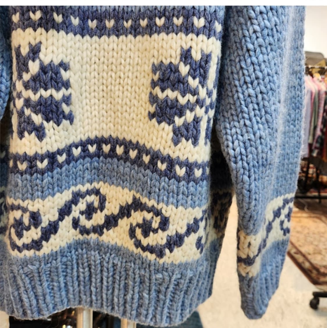 캐나다 핸드메이드 양모 인디언 코위찬 후드 스웨터 cowichan 상품이미지8