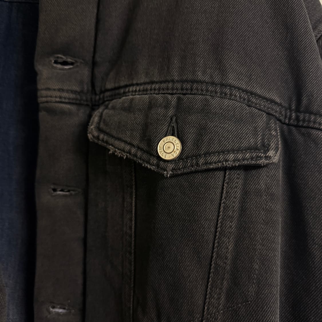 BALENCIAGA 발렌시아가 패디드 흑청 데님 자켓 상품이미지2