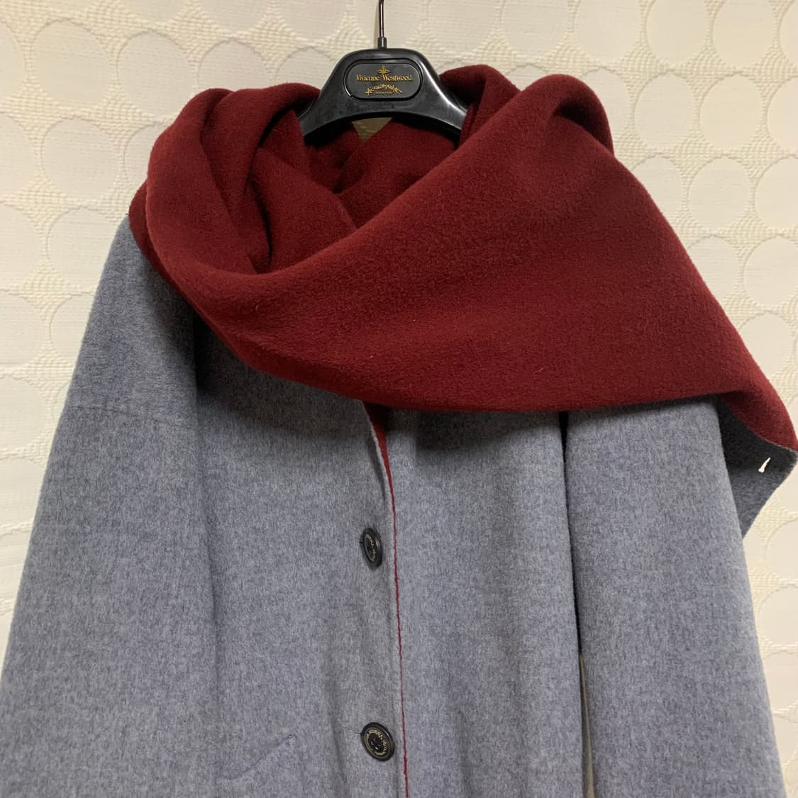 vivienne westwood 머플러 일체형 울·캐시미어 코트  상품이미지3