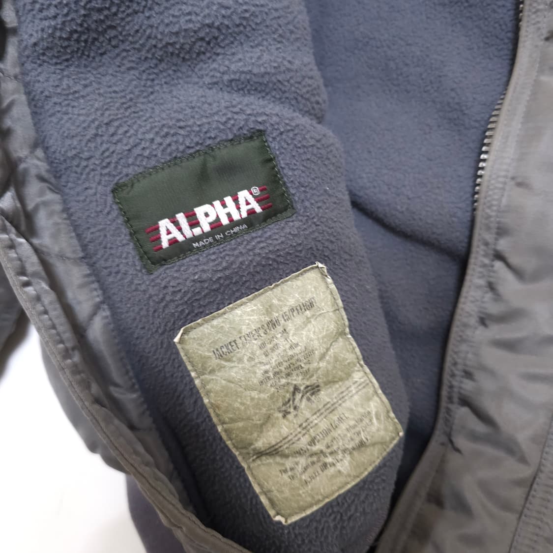 알파인더스트리 CWU 레더 MA-1 플라이트 자켓 상품이미지4