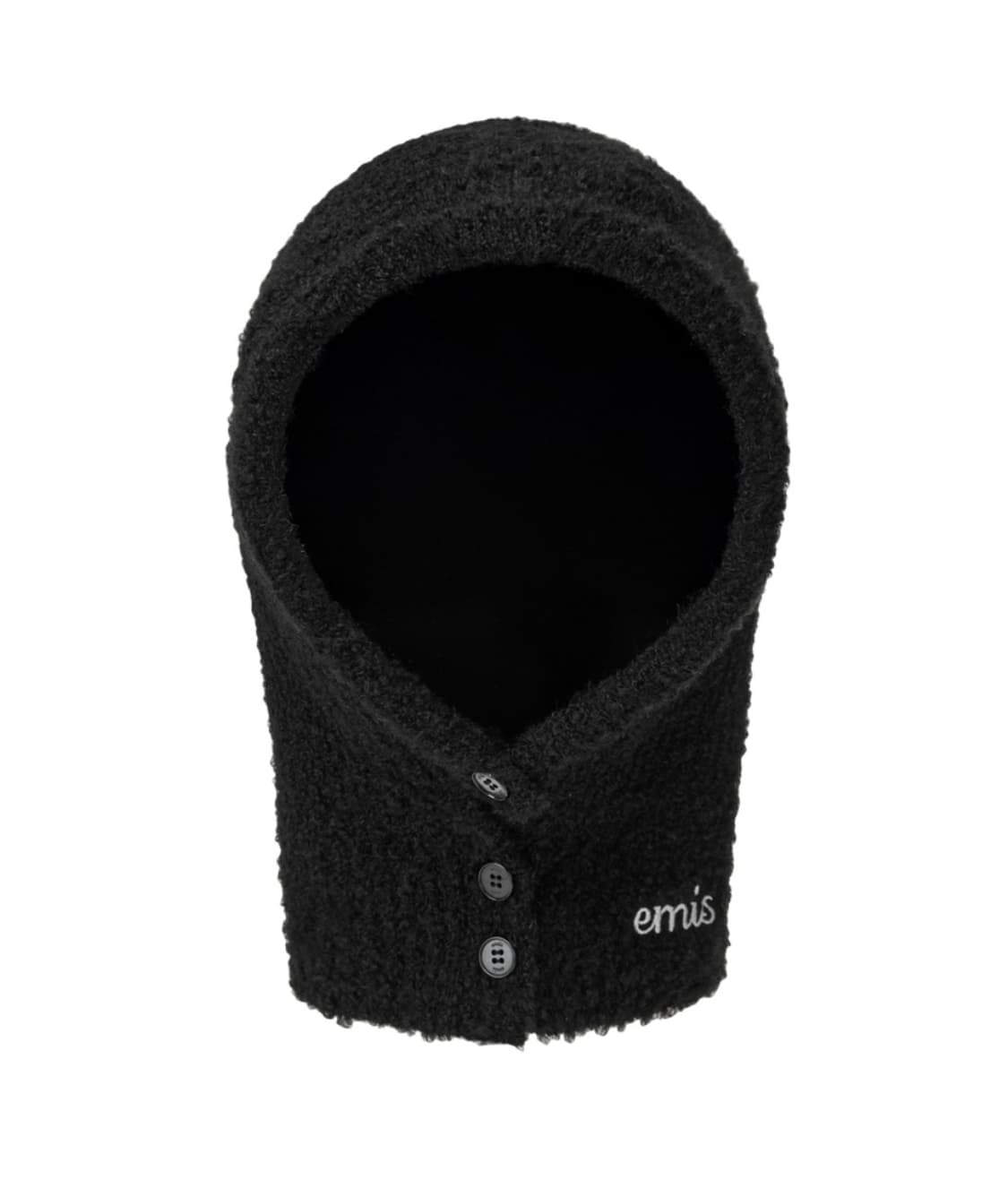 새제품 [EMIS] BUTTON BALACLAVA-BLACK 상품이미지1