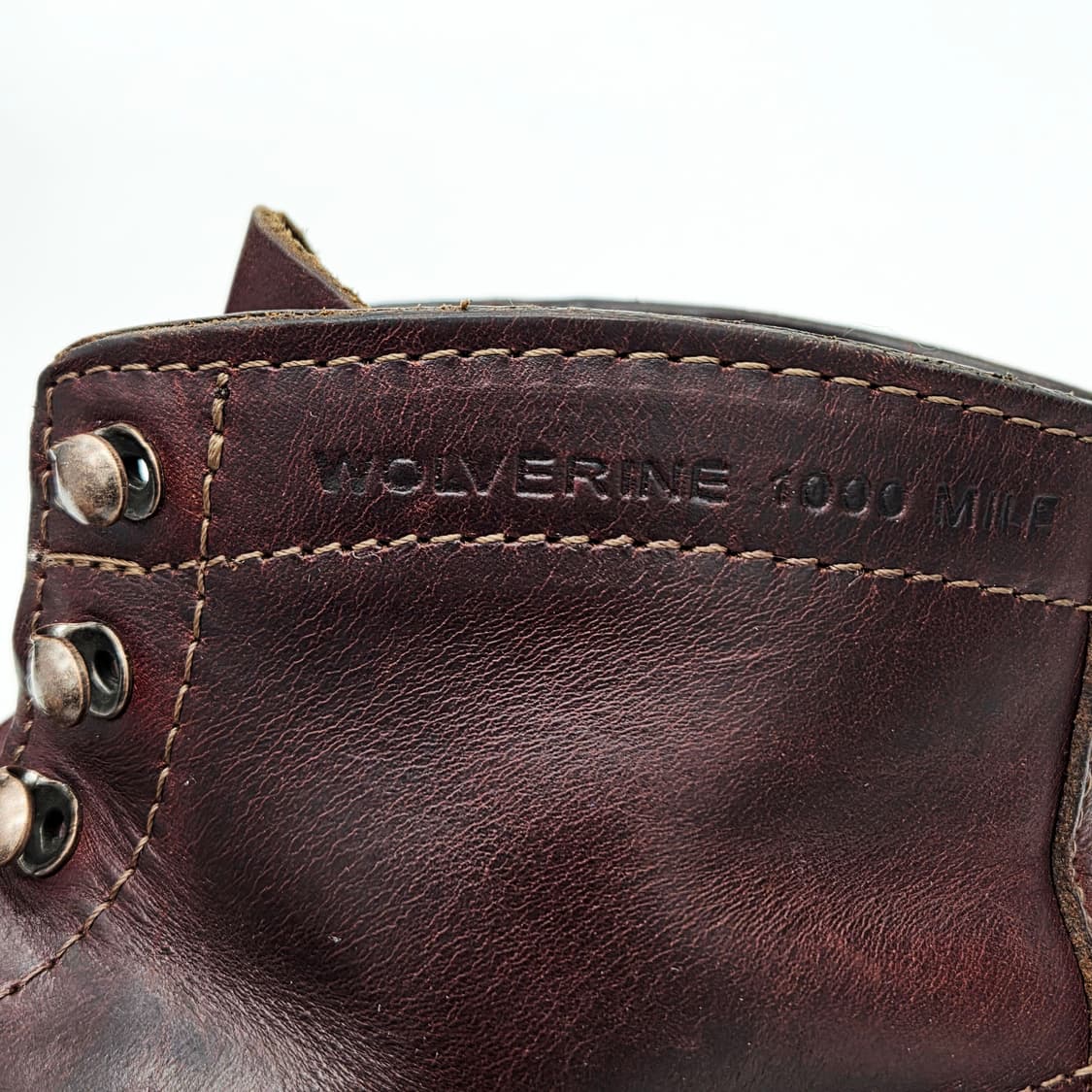 울버린 1000마일 플레인토 워크부츠 버건디 (7 1/2 D) 상품이미지4