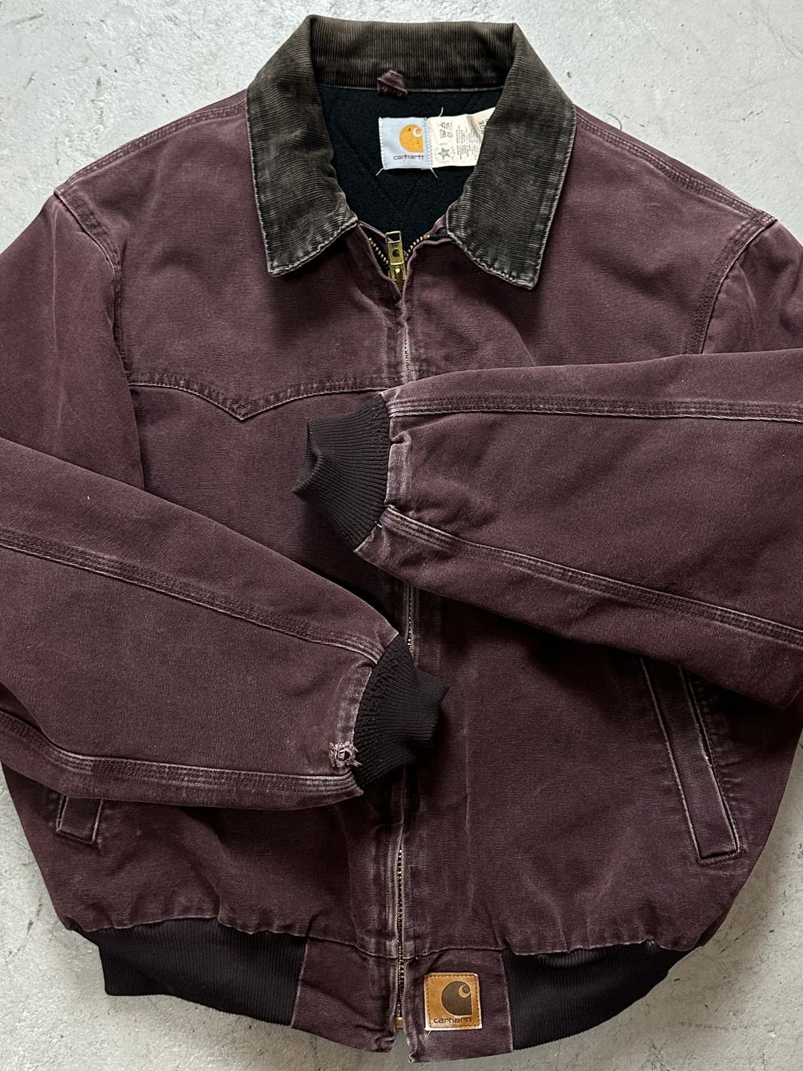 90’s USA Made 칼하트 J14 BRG 칼하트 버건디 디트로이트 상품이미지8