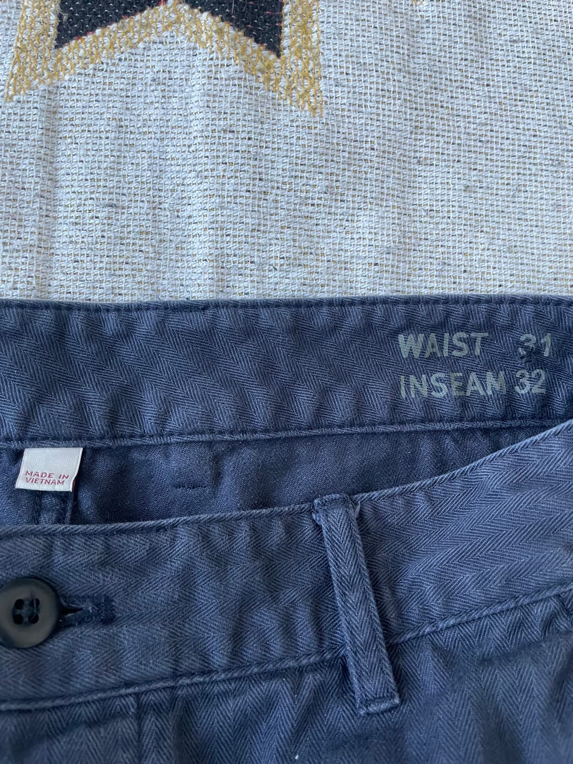 Wallace and Barnes(왈라스앤바네스) 네이비 헤링본 팬츠 상품이미지3